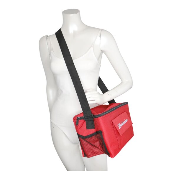 Budweiser Soft Insulated Beer Cooler Bag Picnic Summer Travel Tailgate Red Black - Picture 2 of 10